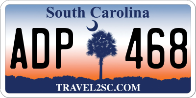 SC license plate ADP468