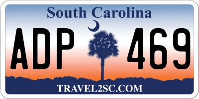 SC license plate ADP469