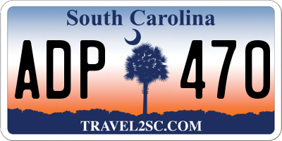 SC license plate ADP470