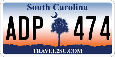 SC license plate ADP474