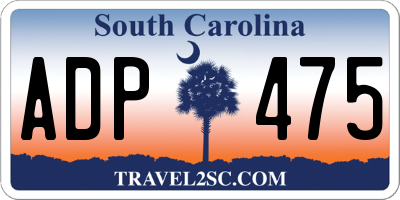SC license plate ADP475