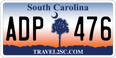 SC license plate ADP476