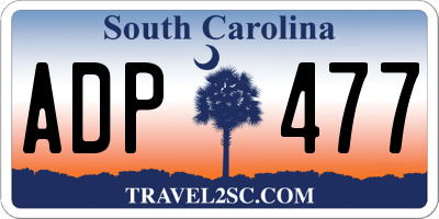 SC license plate ADP477