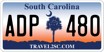 SC license plate ADP480