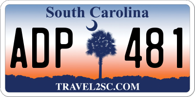 SC license plate ADP481