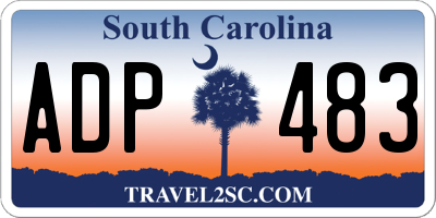 SC license plate ADP483