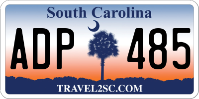 SC license plate ADP485