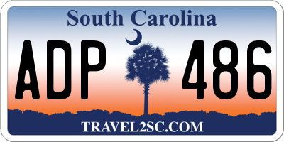 SC license plate ADP486
