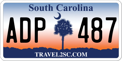 SC license plate ADP487