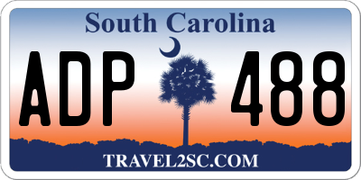 SC license plate ADP488