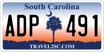 SC license plate ADP491