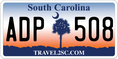 SC license plate ADP508