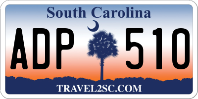 SC license plate ADP510