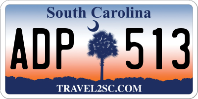 SC license plate ADP513