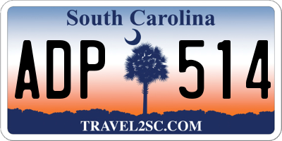 SC license plate ADP514