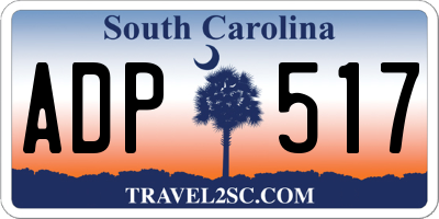 SC license plate ADP517