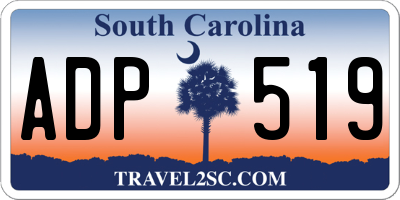 SC license plate ADP519