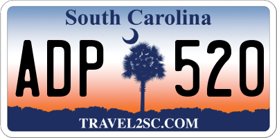 SC license plate ADP520