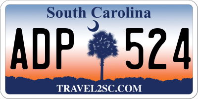 SC license plate ADP524