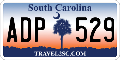 SC license plate ADP529