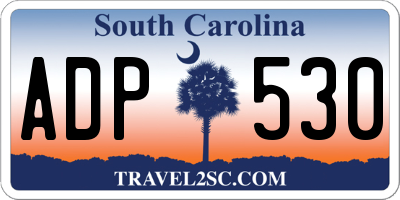 SC license plate ADP530