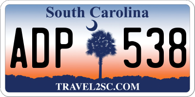 SC license plate ADP538
