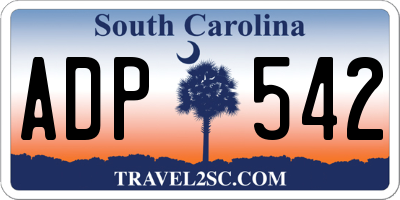 SC license plate ADP542