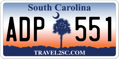 SC license plate ADP551