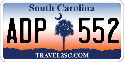 SC license plate ADP552