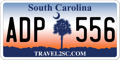 SC license plate ADP556