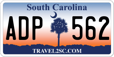 SC license plate ADP562