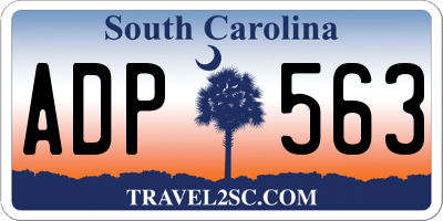 SC license plate ADP563