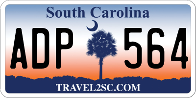SC license plate ADP564