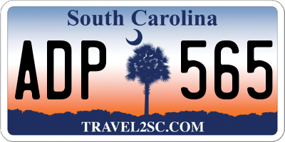 SC license plate ADP565