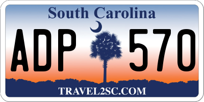SC license plate ADP570