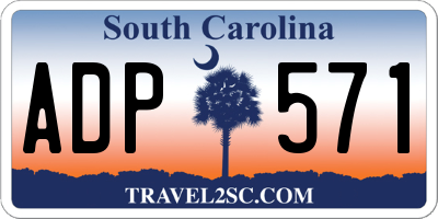 SC license plate ADP571