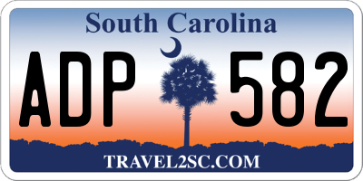 SC license plate ADP582
