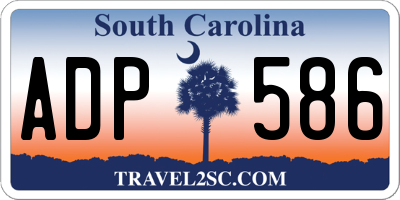 SC license plate ADP586