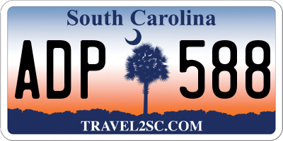 SC license plate ADP588