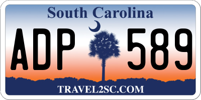 SC license plate ADP589