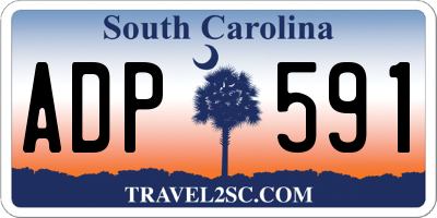 SC license plate ADP591