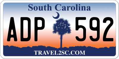 SC license plate ADP592
