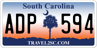 SC license plate ADP594