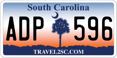 SC license plate ADP596