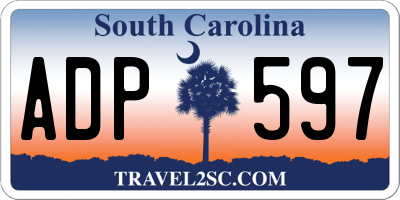SC license plate ADP597