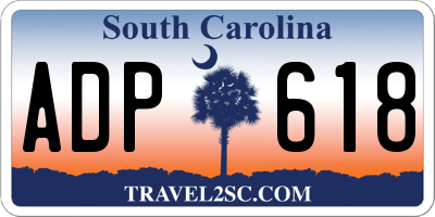 SC license plate ADP618