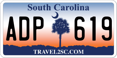 SC license plate ADP619