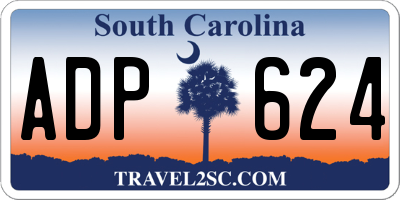 SC license plate ADP624