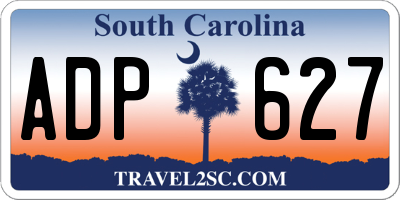 SC license plate ADP627