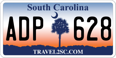 SC license plate ADP628